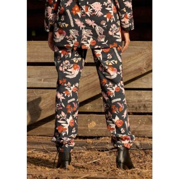 Carolina K Alicia Floral High Waisted Gaucho Pants NWT Sz. S - Picture 5 of 13